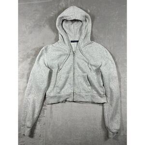 Brandy Melville Gray Zip Up Sweater